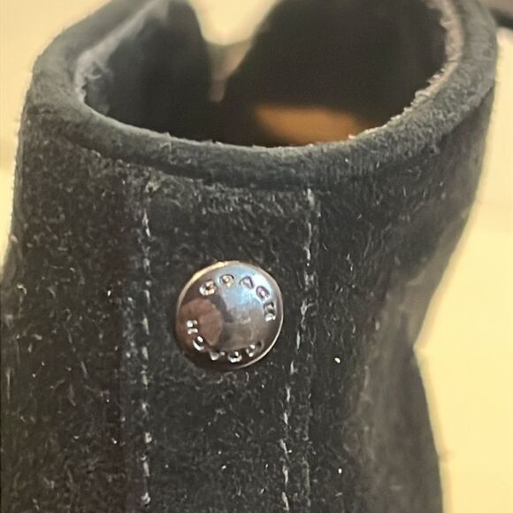 Coach Karson Black Suede Wedge Bootie Size 6 - Picture 7 of 14